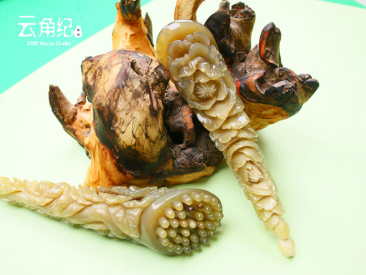 Double Blessing Carving" (Peony & Lotus)精雕牡丹花莲蓬