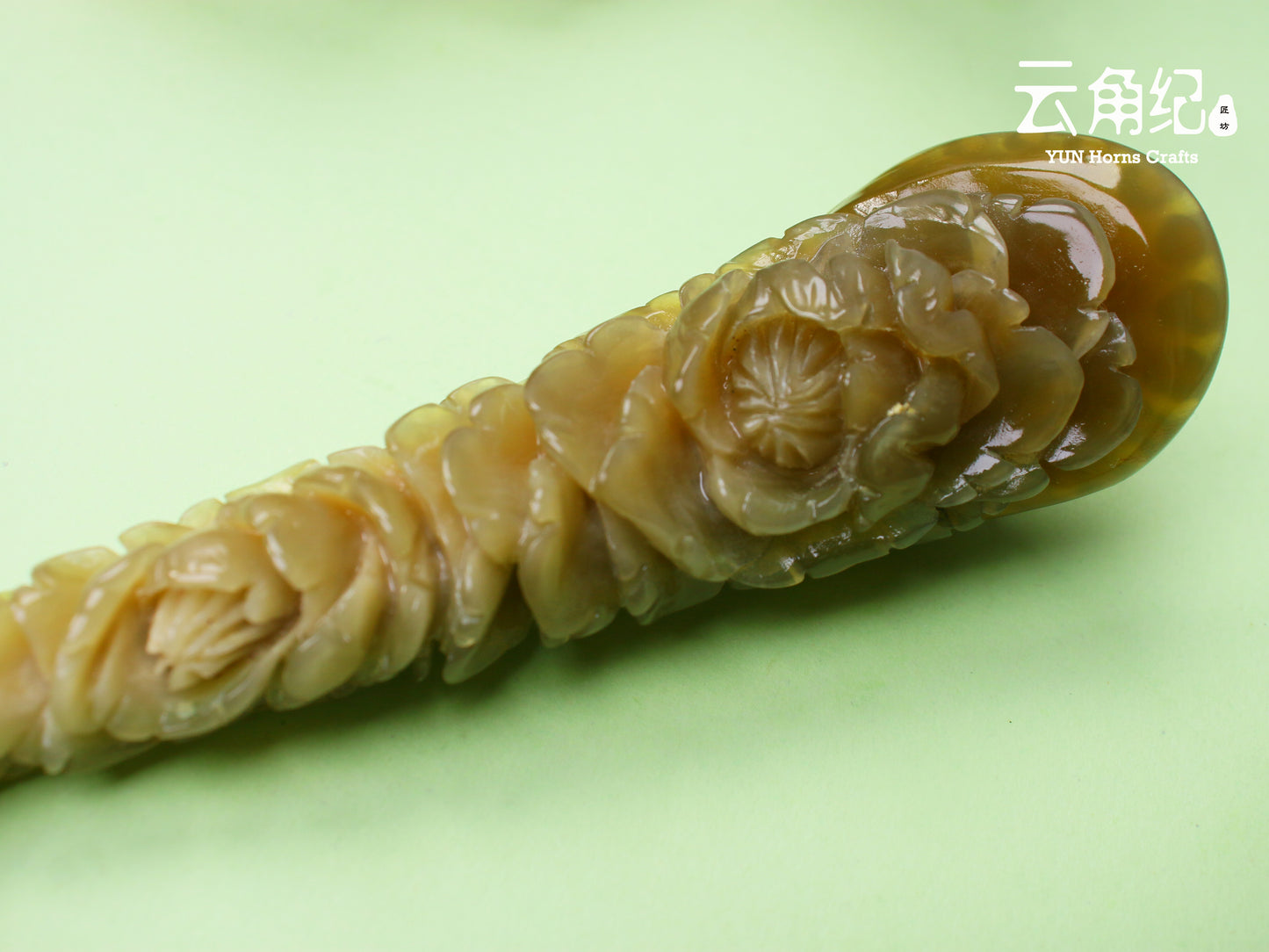 Double Blessing Carving" (Peony & Lotus)精雕牡丹花莲蓬