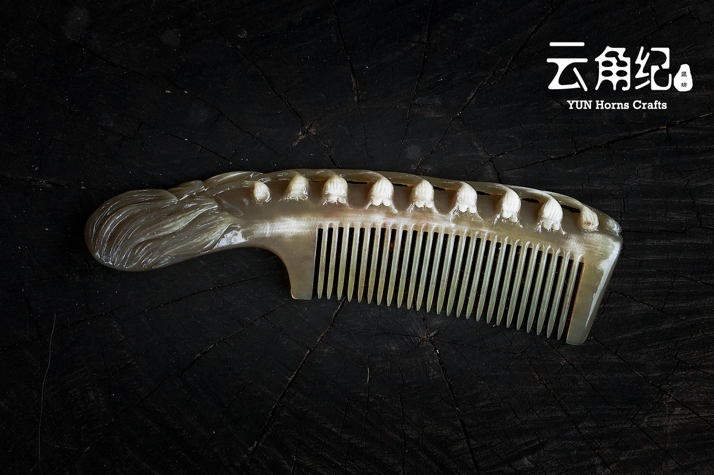 Handle Comb-Lily铃兰花手柄梳