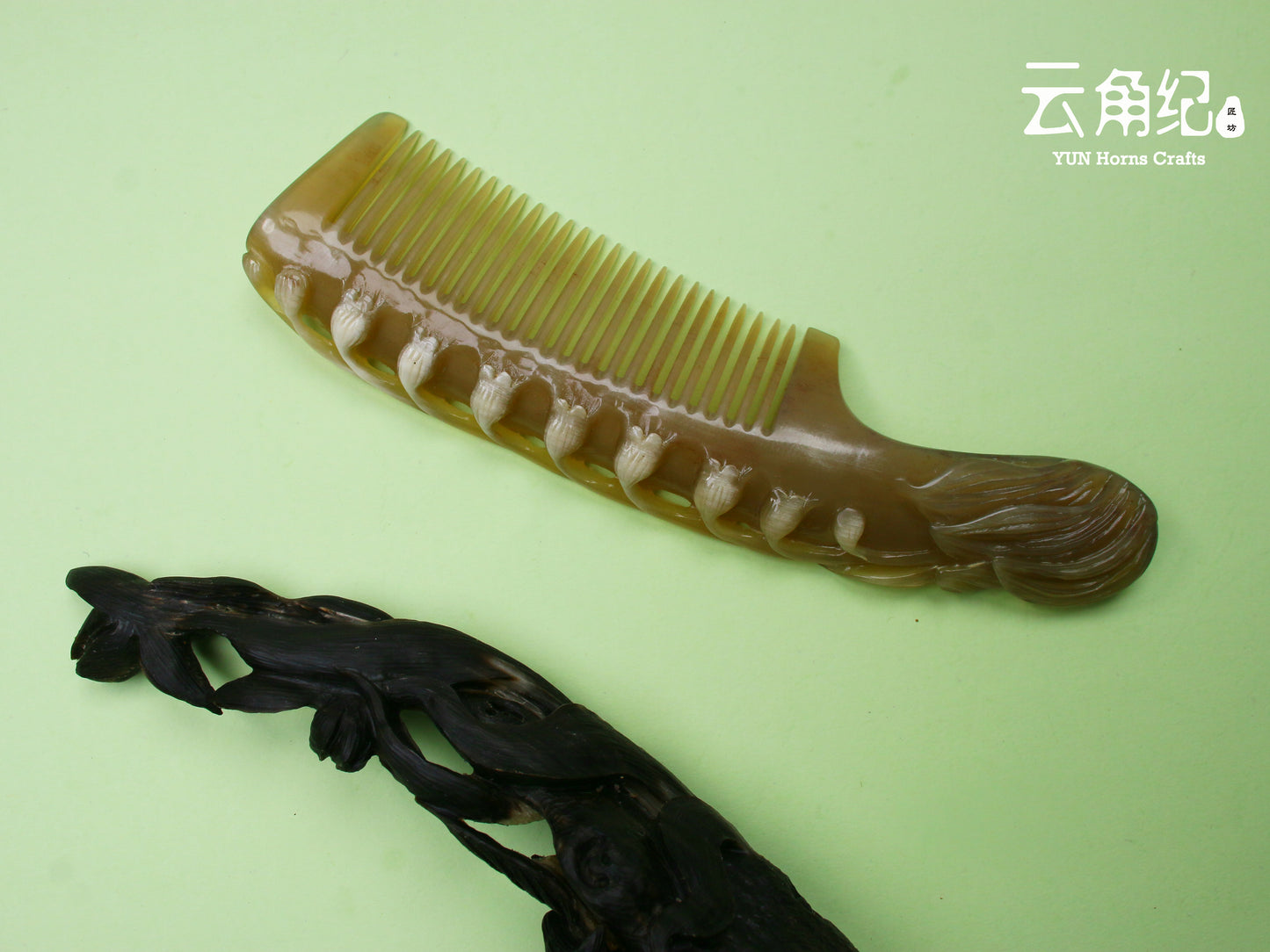 Handle Comb-Lily铃兰花手柄梳